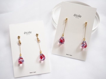 Swarovski 水滴長款耳環/耳夾 SDL-20