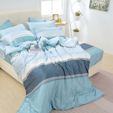 戀家小舖 條紋時間 雙人被套 60支天絲 台灣製