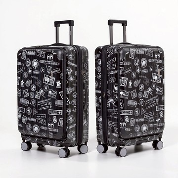 【Alldma鷗德馬】25吋第二代台灣味郵戳雙開箱AD35-黑郵(贈保護套CF7)