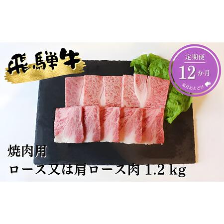 ふるさと納税 A5等級飛騨牛焼き肉用1.2kg ロース又は肩ロース肉 岐阜県岐阜市