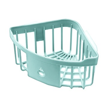 G+居家 無痕貼三角收納籃  綠色  1個