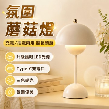 台灣現貨🏍️三色變光 觸控調光 鐵藝 復古檯燈 蘑菇燈 花苞燈 蘑菇檯燈 桌燈 充電檯燈 臥室燈 床頭燈 氣氛燈 裝飾