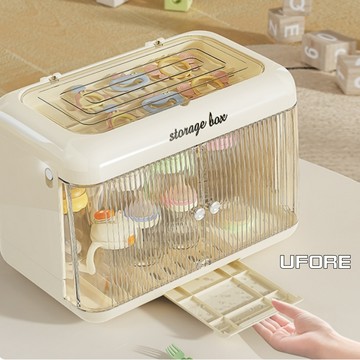 UFORE｜現貨隔日達｜可折疊奶瓶收納箱 寶寶餐具收納 碗盤收納 瀝水架 雙層瀝水架 碗盤收納架 餐具架 碗籃 餐具收納