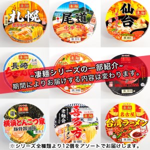 ヤマダイ ニュータッチ 凄麺（ノンフライカップ麺）12食 詰め合わせ セット 箱買い カップめん カップラーメン [AH007ya]