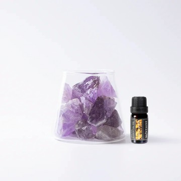【Montagne】紫水晶｜富士山晶礦杯透明款（不贈杯蓋）｜檀香10ml_廠商直送