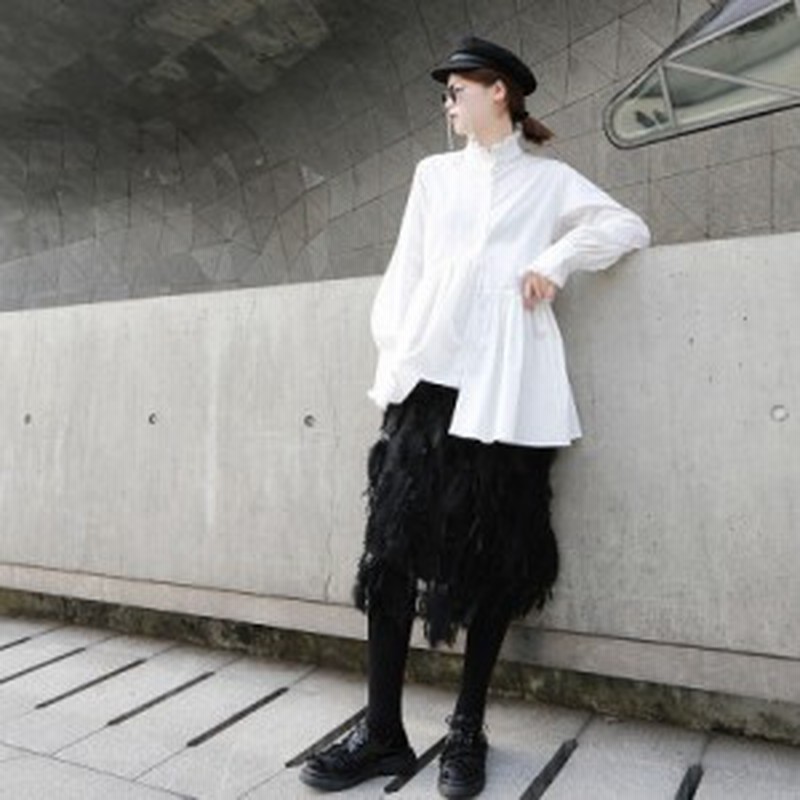 春服 モード系 シャツ ブラウス ネックギャザー アシンメトリー デザイン ペプラム 大人 きれい 大人可愛い オルチャン 10代 代 通販 Lineポイント最大1 0 Get Lineショッピング