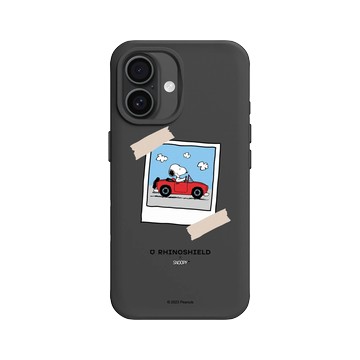 iPhone 16 SolidX 黑 - 史努比 Snoopy - 拍立得-一起去兜風