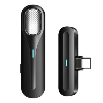 【Love Shop】GS1領夾式降噪麥克風 無線收音錄音設備 2.4G戶外迷你麥克風 降噪麥克風 直播專用 歡唱