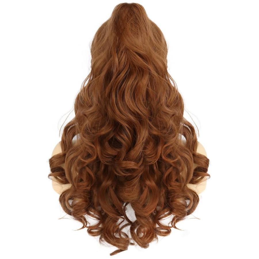 JoneTing Brown wig with Bun Cosplay Costume Synthetic Long Natur