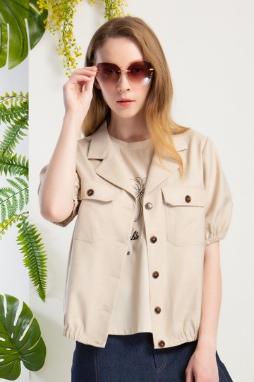 MW 西裝領短袖上衣