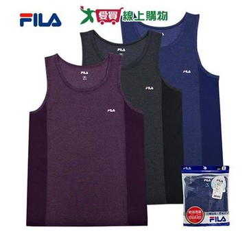 FILA 953涼感吸排拼接背心(M-XL)吸濕排汗 透氣舒適 速乾 內衣【愛買】