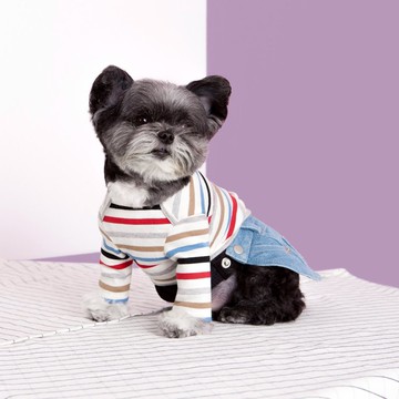 #bff 彩色條紋T恤