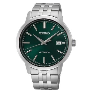 【SEIKO 精工】簡約紳士防水機械錶 SRPH89K1
