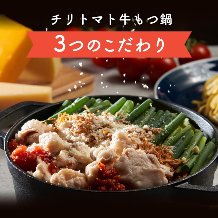 もつ鍋 セット 野菜付 国産牛 チリトマト味 特製〆 極上 生パスタ 付き (2〜3人前×2セット) チーズ  SNSで話題 ギフト  御祝 内祝  2023 御歳暮