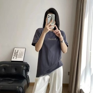 台現 GUESS短袖 浮雕立體logo短袖 男女t恤 休閑 經典款短踢 情侶款 短袖 T恤 正品代購