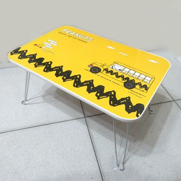 asdfkitty*特價 SNOOPY史努比 折疊桌 床上桌-黃色-日本正版商品