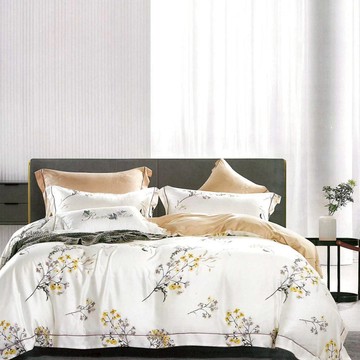 AGAPE雅家倍 - 60支天絲床包兩用被四件組-夢語情