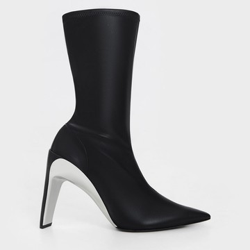 Devon 尖頭高跟中筒靴