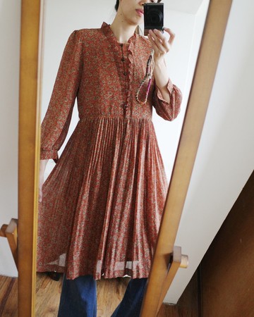 Vintage 日本碎花洋裝