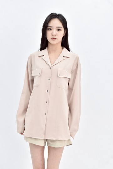 (XL) anou 杏色韓牌排扣外套