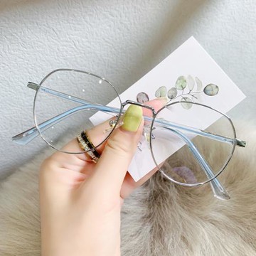 2023年防藍光抗輻射眼鏡近視女學生大臉平光電腦眼鏡框0910