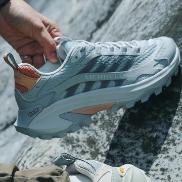 MERRELL MOAB SPEED 2 透氣登山健行越野鞋 女鞋-灰藍色