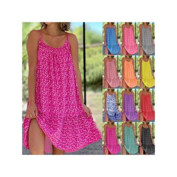 Casual loose fitting printed drawstring skirt 休閑寬松吊帶裙