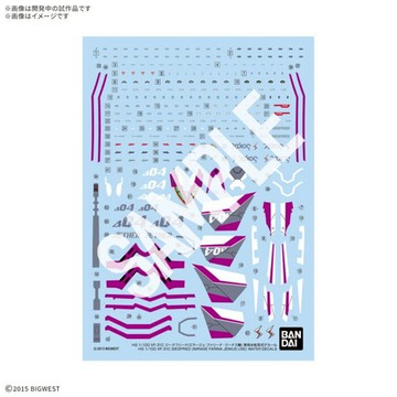 現貨 BANDAI 1/100 HG 009 超時空要塞 VF-31C 英雄式 米拉潔・法莉娜・吉納斯座機 專用水貼紙