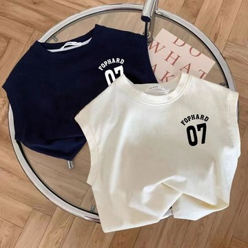 Healthy baby 100純棉背心男童女童薄款無袖T恤夏季新款兒童寶寶打底衫洋氣上衣 兒童上衣 男童背心 無袖T恤