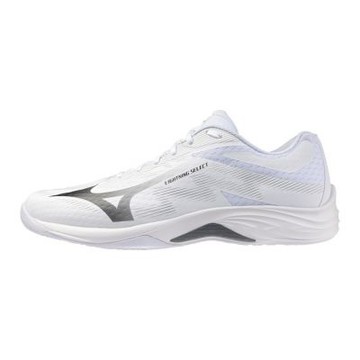 Mizuno 美津濃 Lightning Select V1GA267083 男女 排球鞋 包覆 回彈 白 灰