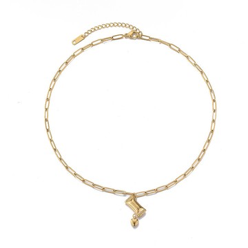 宏雲Hongyun-QJ-法國小眾質感時尚浪漫糖果桃心項鍊女鎖骨鏈 鈦鋼電鍍18k金保色