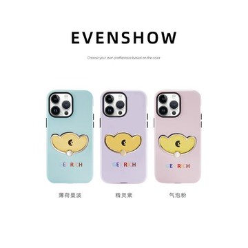 EVENSHOW2024夏天新款高端菲林手機殼帶支架適用于蘋果iphone15Promax14系列13高級感防摔全包保護套不會撞殼