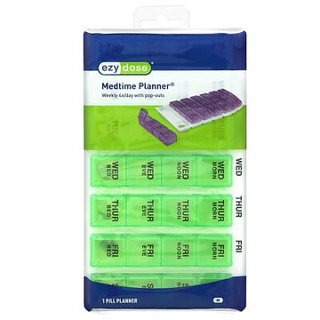 Ezy Dose, 每週彈出式服方劑時間計劃器，中號，1 個