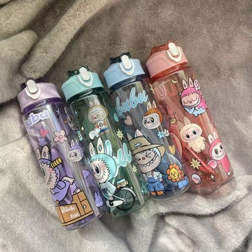 可愛水杯🎀 Labubu網紅同款爆款高顏值直飲帶吸管水杯冰霸杯男女學生便攜杯