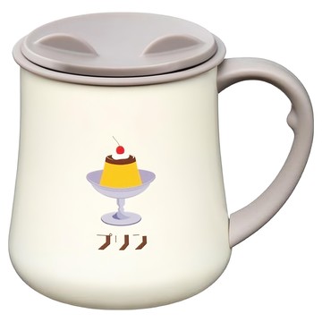 FREIZ 和平 Retro 2way 馬克杯 RH-1714 330ml 布丁款 雙層保溫保冷 可愛造型  1個