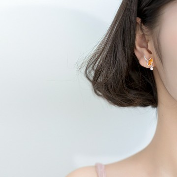 十四行詩｜銀葉輕揚晨夢耳釘 S925銀 梧桐好物嚴選