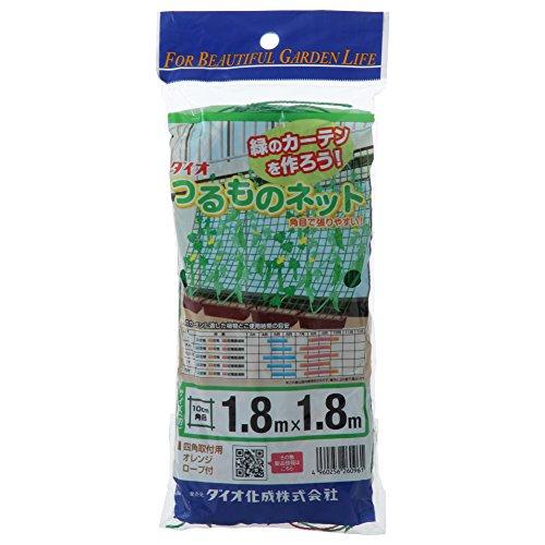 ダイオ化成 つるものネット10cm目 緑 1.8*1.8m