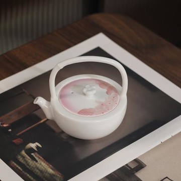 夏禾茶具創意粉色女生小茶壺家用雅致小號泡茶單壺可愛單杯壺承