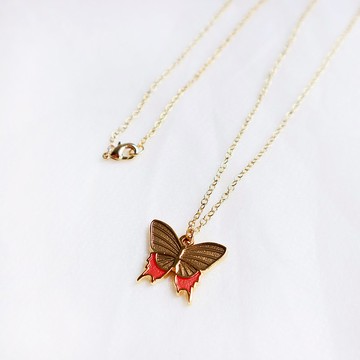 【卡片項鍊Card Necklace】台灣文化 入色款-鳳蝶