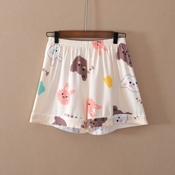 女裝短褲直筒褲松緊腰甜美森女寬松休閑褲子顯瘦潮