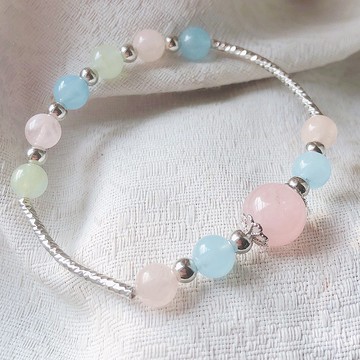 摩根石 粉晶 愛情運 水晶 手鈪 手鏈 手鍊 手環 客製化