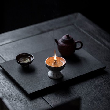 【台灣公司貨】免運/快速出貨 燭臺 擺件 佛前供燈手工陶瓷酥油燈 復古香油燈盞長明燈中式禪意燭臺