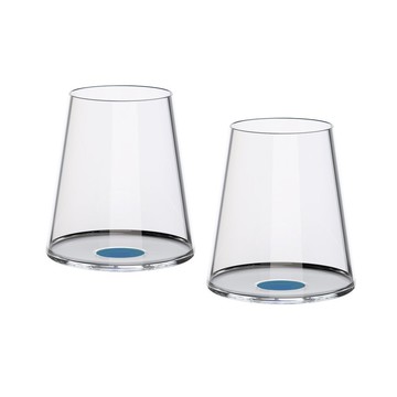 SplitGlass 水晶玻璃紅酒杯 - 2 件套裝 (藍色)