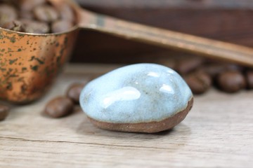 【送禮好物】3.3cm咖啡小廢物 咖啡豆 手作 慢火雅風&自然釉