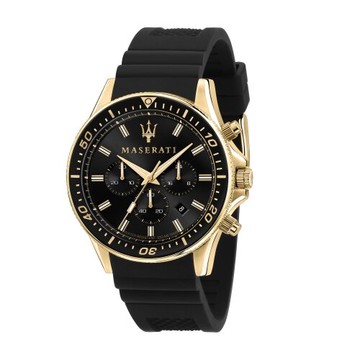 送禮首選★MASERATI 瑪莎拉蒂 經典SFIDA三眼矽膠錶帶腕錶44mm(R8871640001)  附提袋【全館滿額折價★APP下單點數4倍送】線上購買享_實體門市同步服務