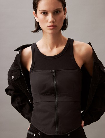 Calvin Klein 襯墊拉鍊胸衣