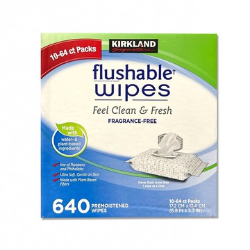 【Kirkland Signature 科克蘭】濕式衛生紙 64張x10包/箱