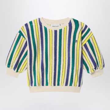 Multicolored striped sponge sweatshirt