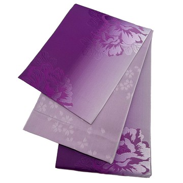 女性 腰封 和服腰帶 小袋帯 半幅帯 日本製 紫 漸層