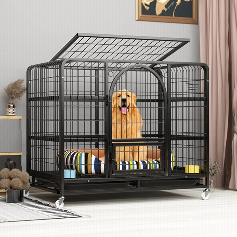 頑丈なスチール製の犬用クレート 給餌用ウィケットとホイール付きのペットケージ 屋内と屋外用の犬小屋 通販 Lineポイント最大0 5 Get Lineショッピング